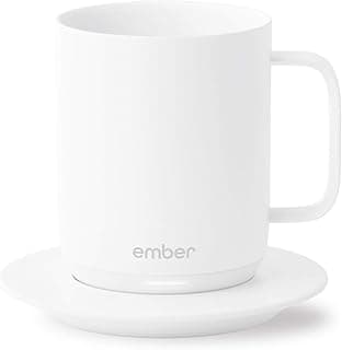 Ember Temperature Control Smart Mug, 10 Ounce, 1-hr Battery Life, White - App...