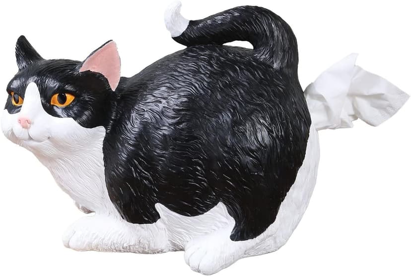 Cat Butt Tissue Holder (Tuxedo)